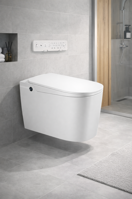 Զուգարանակոնք սմարթ, կլոր (Սպիտակ) ganzer gz19424 (Կոդ 1496)