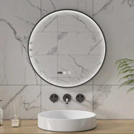 led հայելի 60սմ տաքացուցիչ ժամացույց casora home 88789 (Կոդ 1616)