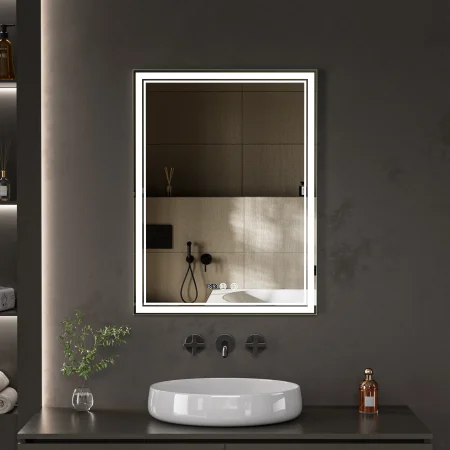 led հայելի 60*80 սմ տաքացուցիչ ժամացույց casora home 88787 (Կոդ 1627)